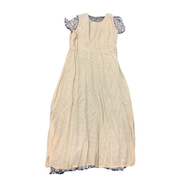 Capulet Womens Blue Floral Keyhole Back Short Sleeve Lined Midi Dress Size XS - Picture 10 of 11